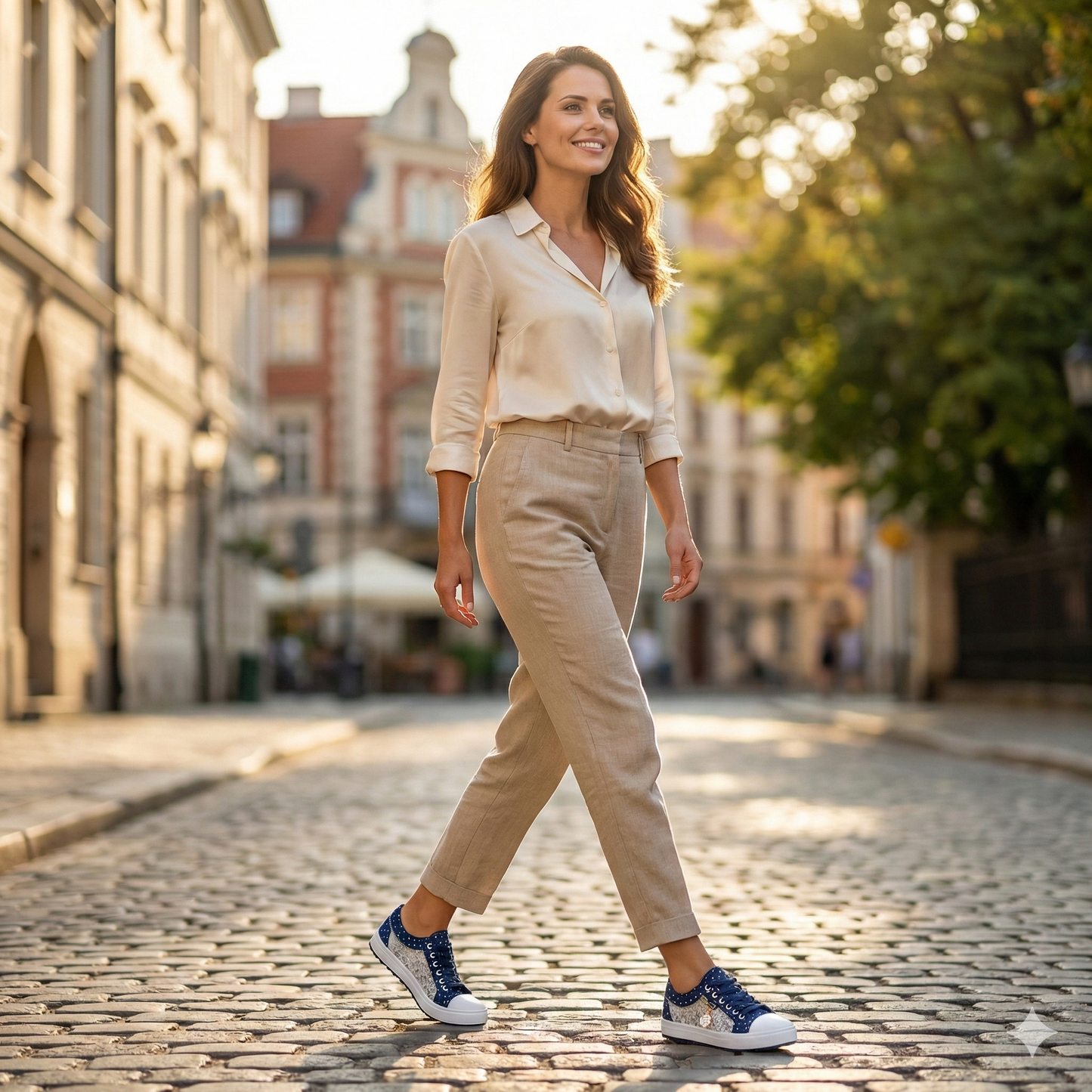 Baskets Caren Bali Bleu-Ciel confort décontractées femme  Shoozia bleu marine