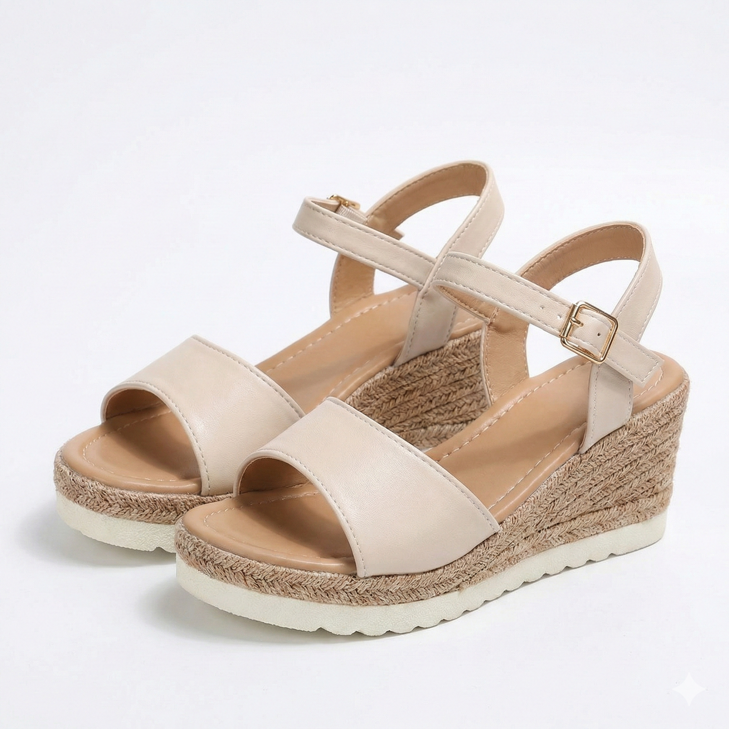 BuckleHeight™ - Sandales Compensées Boucle Cheville Femme