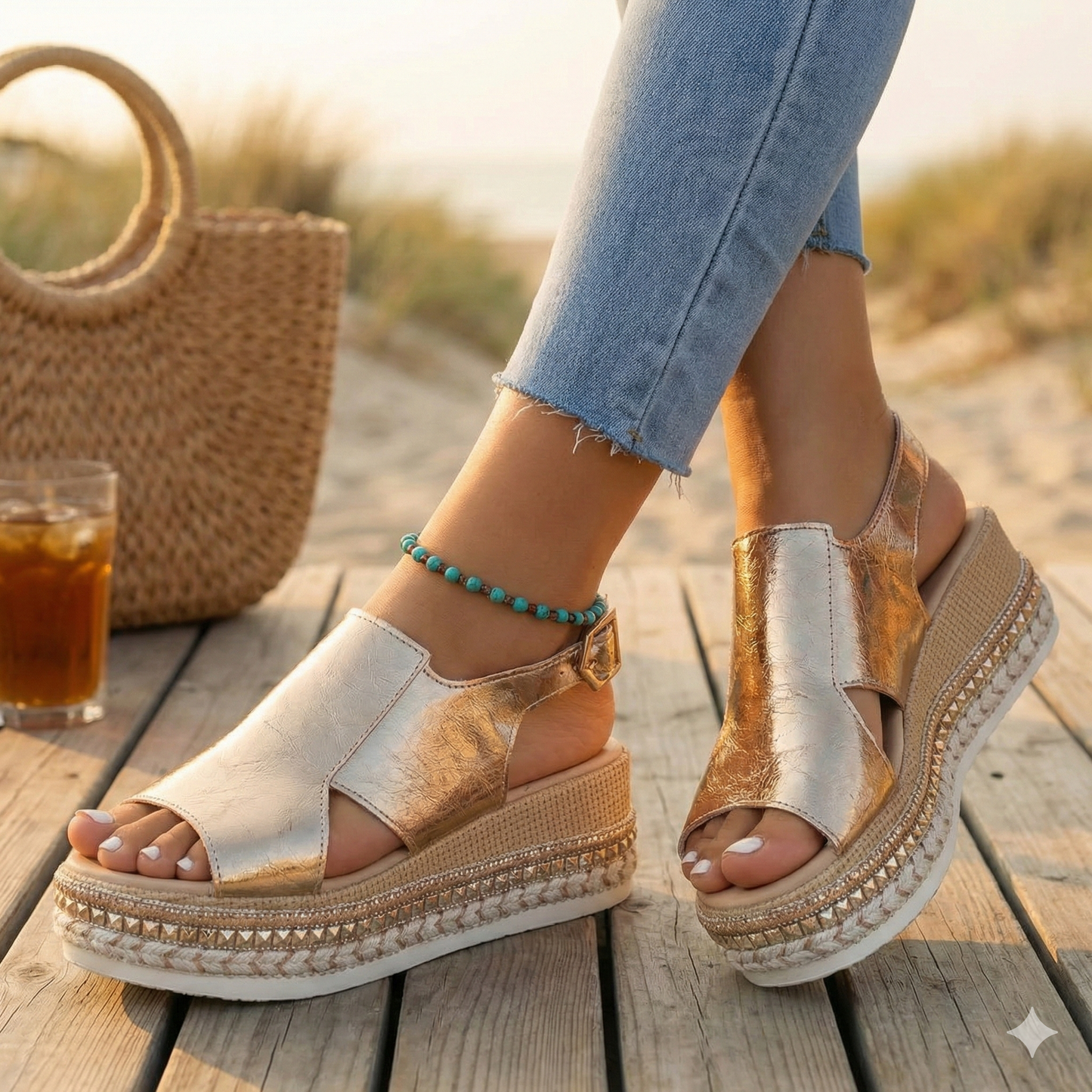 Sandales orthopédiques Aimée Argent élégantes femme  Shoozia